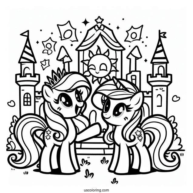 Sunny Starscout and My Little Pony Friends with Castle