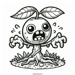 Detailed Coloring Page Of Plants Vs Zombies