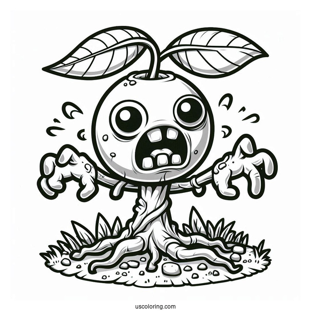 Detailed Coloring Page Of Plants Vs Zombies