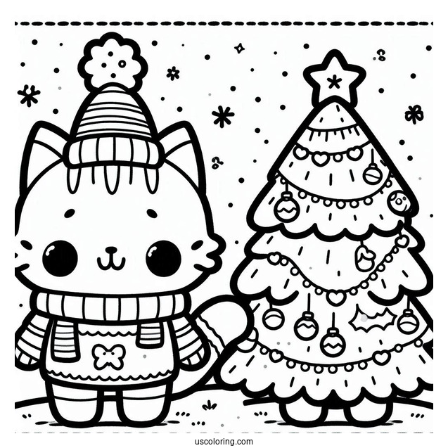 Kawaii Cat Themed Christmas Tree