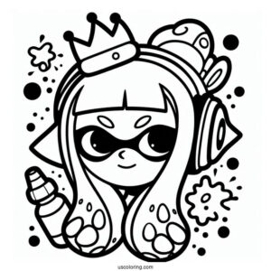 Splatoon Coloring Page Of Marina Ida Outline Splatoon 2
