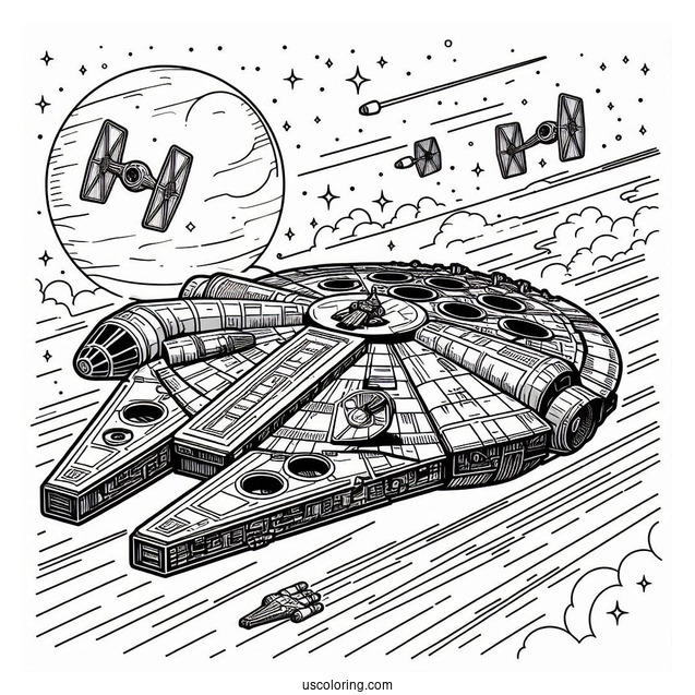Millennium Falcon Coloring Page