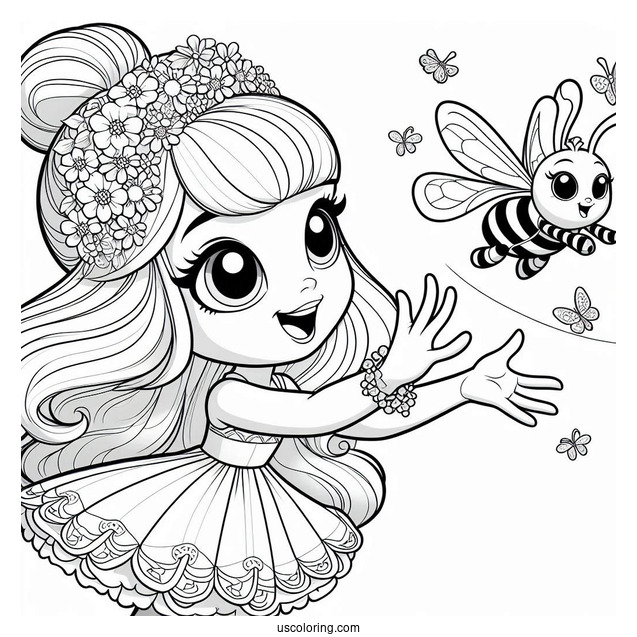 Griselle Grande Trying To Catch Polly Pocket Coloring Page And Friends