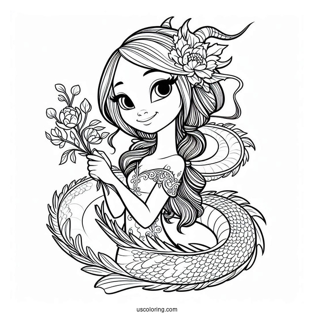 Girl Dragon From Shrek To Color