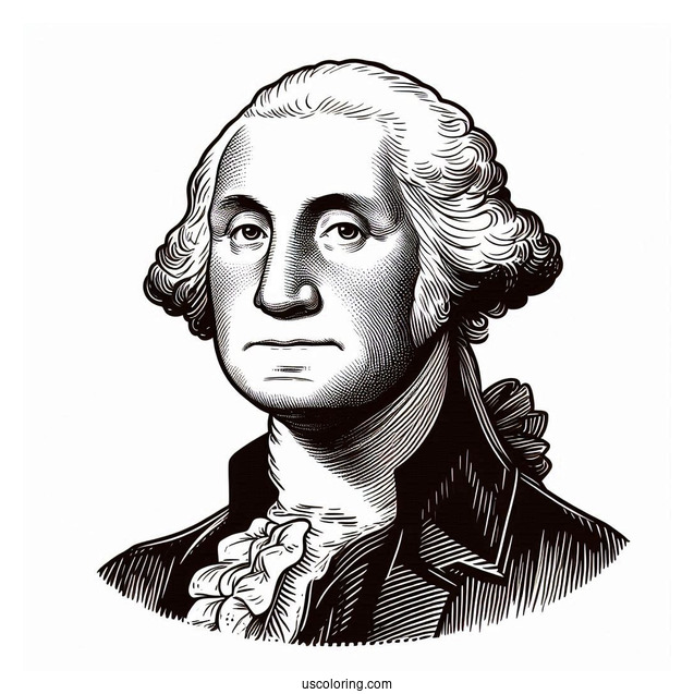 American President Coloring Page Of George Washington