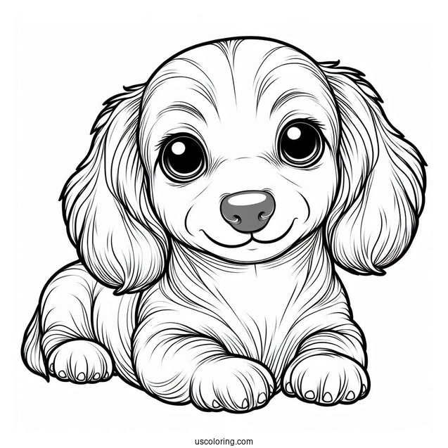 Dachshund Puppy Coloring Page