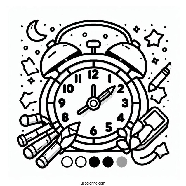 Easy Outline Of a Digital Alarm Clock