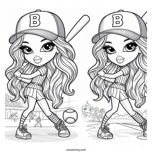 Bratz Phoebe Playing Baseball