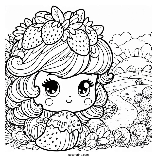 Strawberry Shortcake Coloring Page And The Berry Brick Road