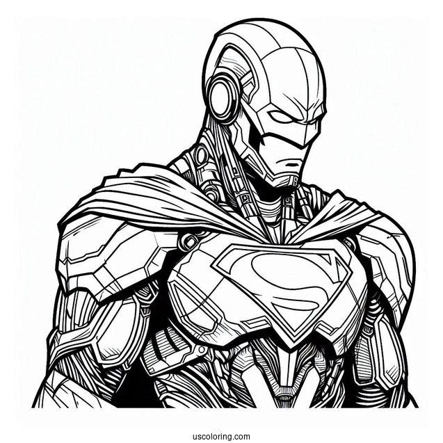 Coloring Page Of Justice League Cyborg