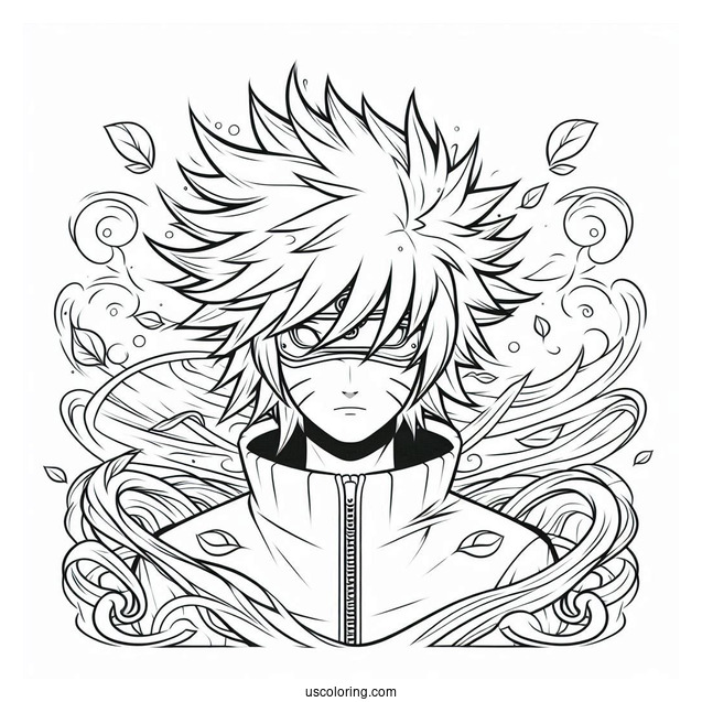 Jiraiya Ruffling Naruto Coloring Page For Kids