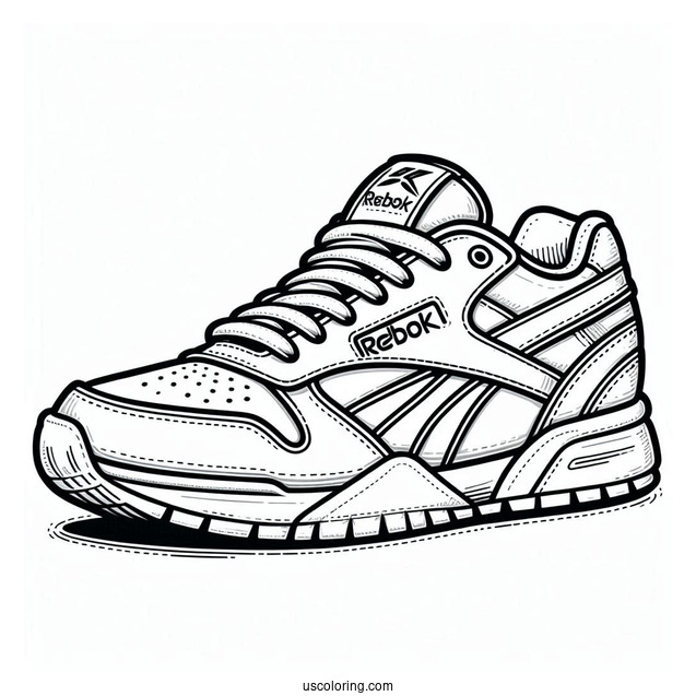 Easy Outline Of Reebok The Pump To Color