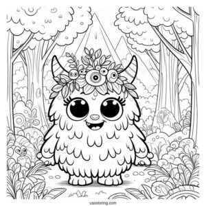 My Singing Monsters Coloring Page Of Kayna In The Forest