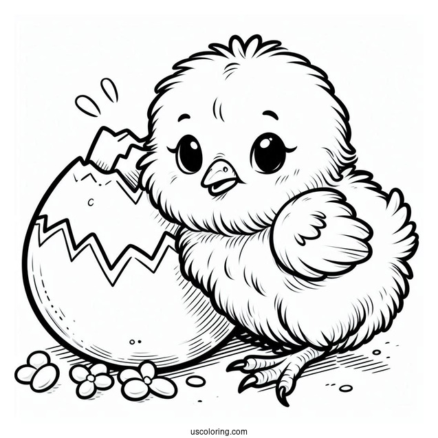 Baby Chick Hatching From Egg To Color
