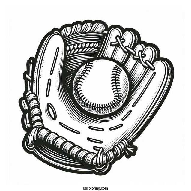 Easy To Color Baseball Glove