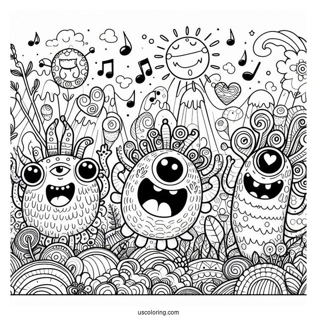 Full Page My Singing Monsters Coloring Page