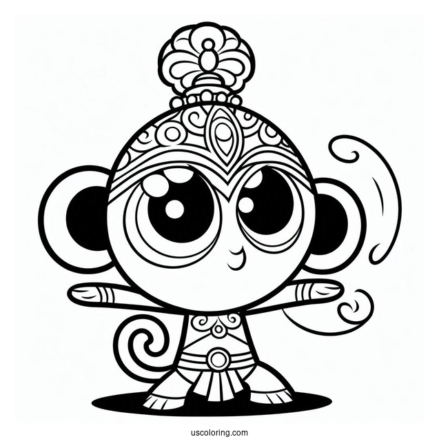 Mojo Jojo Monkey Coloring Page