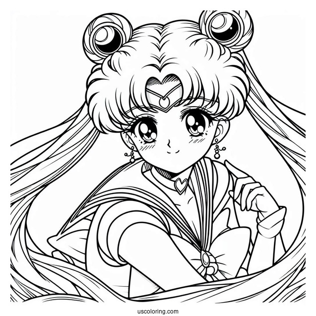 Sailor Moon Usagi Tsukino Coloring Page