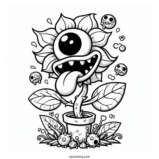 Plants Vs Zombies Coloring Page