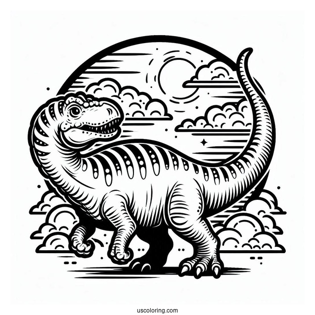 Powerful Kentrosaurus Coloring Page