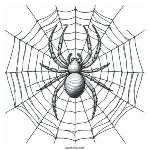 Common House Spider On Web
