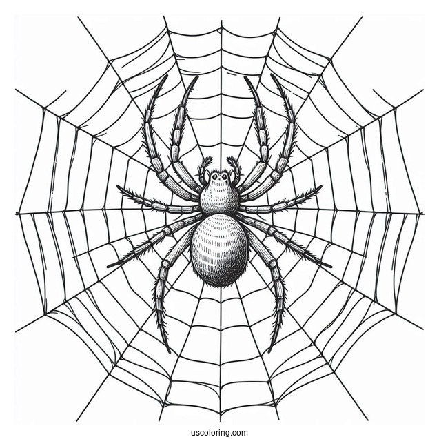 Common House Spider On Web