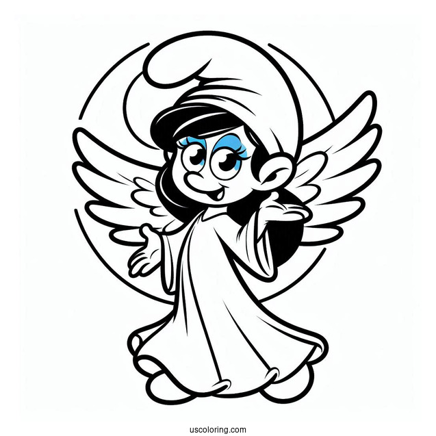 Azrael Outline Coloring In For Kids