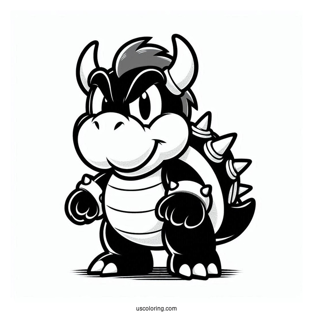 Dark Bowser Coloring Page
