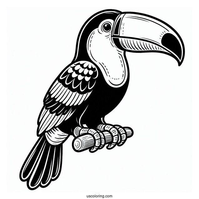 Toucan Parrot Coloring Sheet