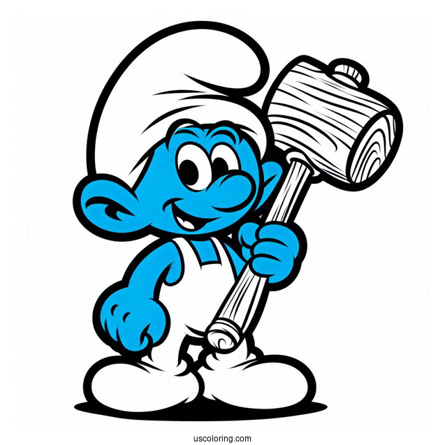 Handy Smurf Holding Mallet