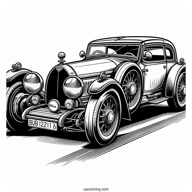Bugatti Coloring Picture For Kids