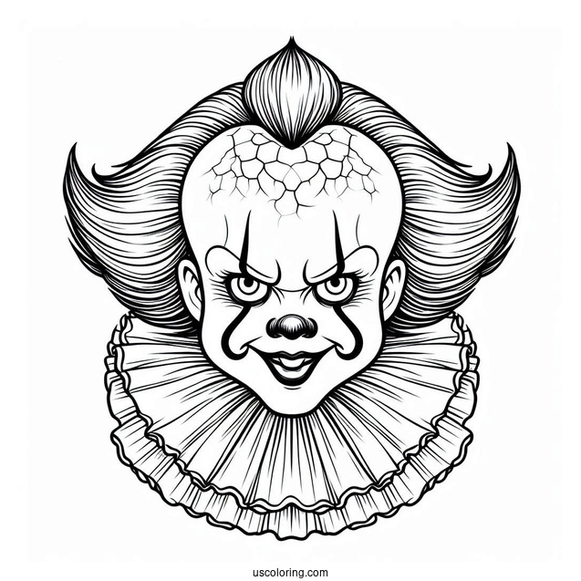 Easy Outline of Pennywise from IT