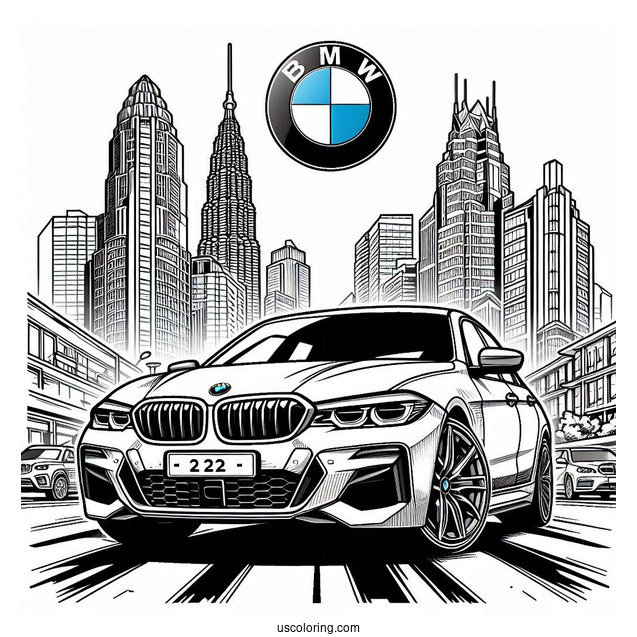 2024 BMW Coloring Page XM Label Red In The City