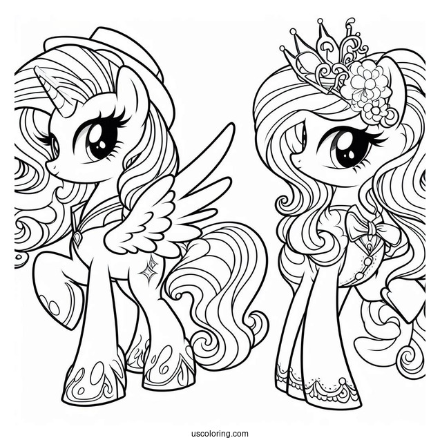 Coloring Sheet of Equestria Girls Principal Celestria