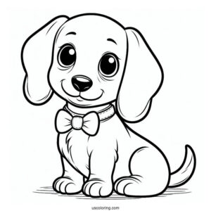 Dachshund Puppy Coloring Page