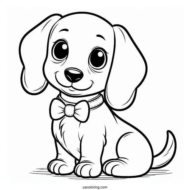 Dachshund Puppy Coloring Page