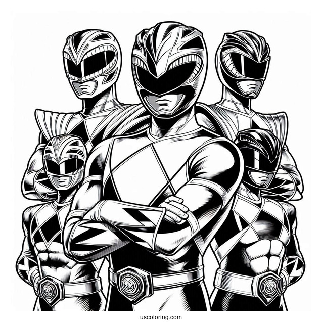 Detailed Mighty Morphin Power Rangers