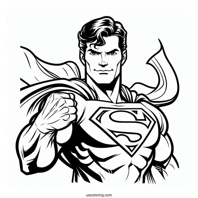 Simple Outline Of Superman To Color(1)