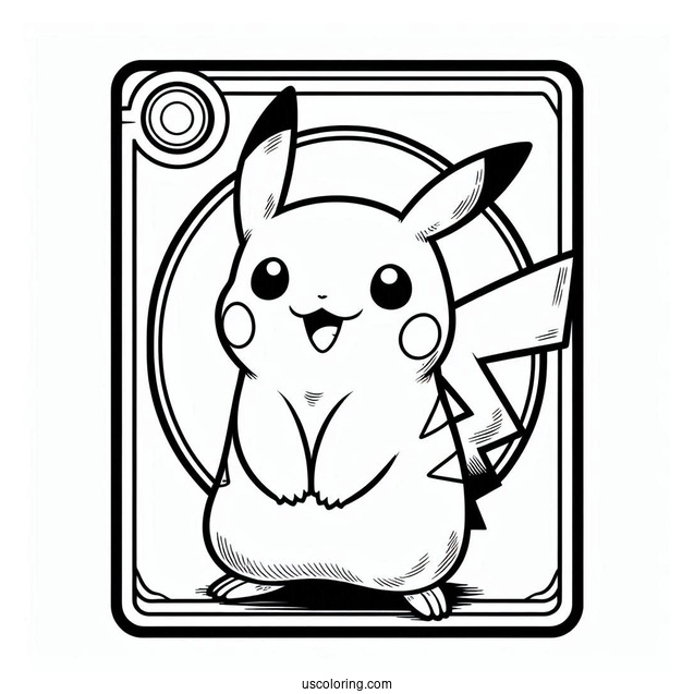 Detailed Pikachu Pokemon Card