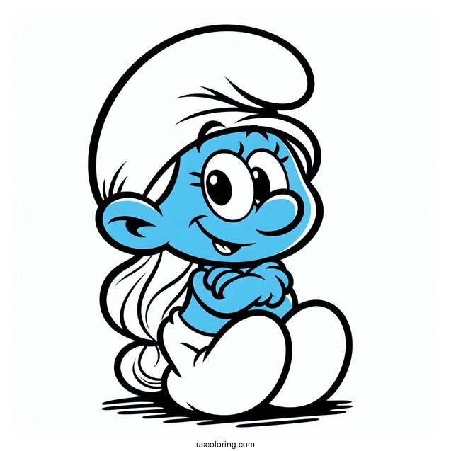 Cute Vexy Smurf Coloring Page
