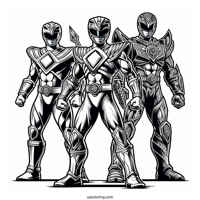 Detailed Mighty Morphin Power Rangers