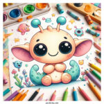 baby yoda coloring pages featured image