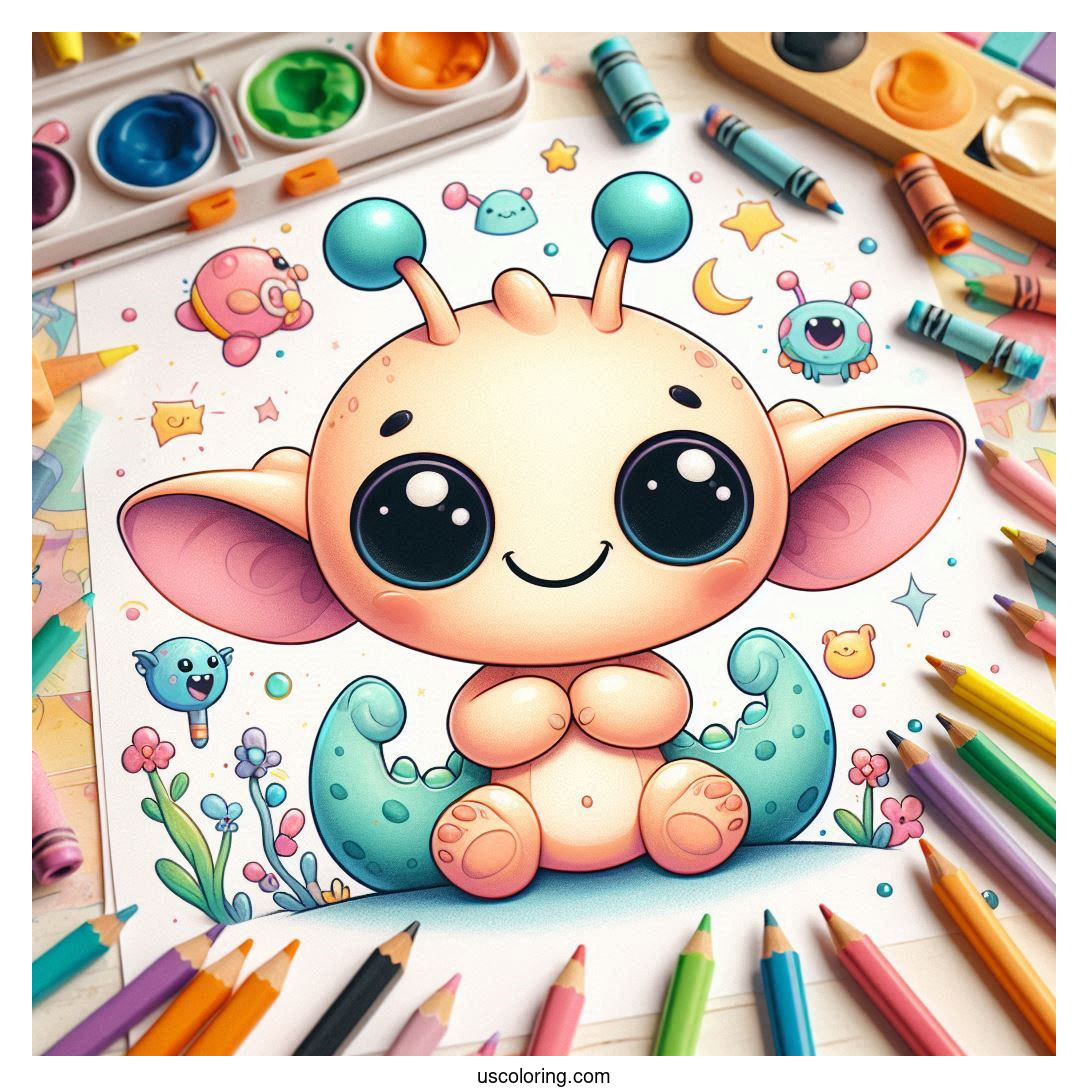 baby yoda coloring pages featured image