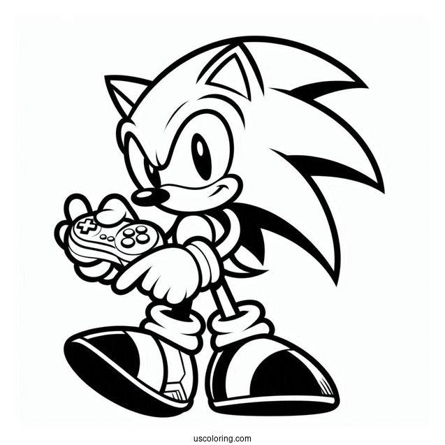 Simple Outline Of Sonic To Color