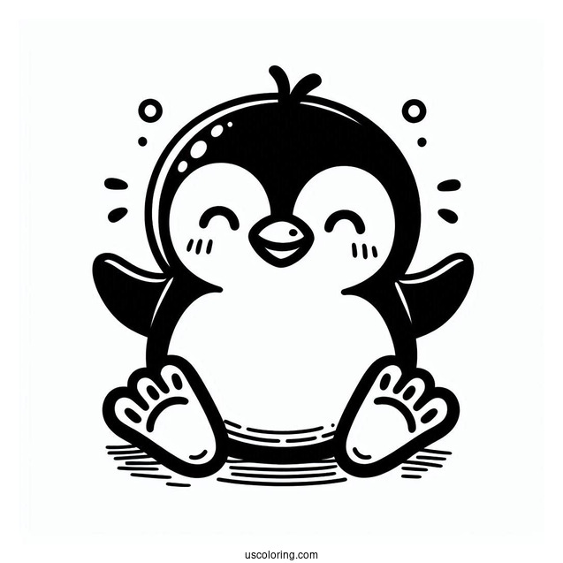 Happy Feet Penguin Coloring Page