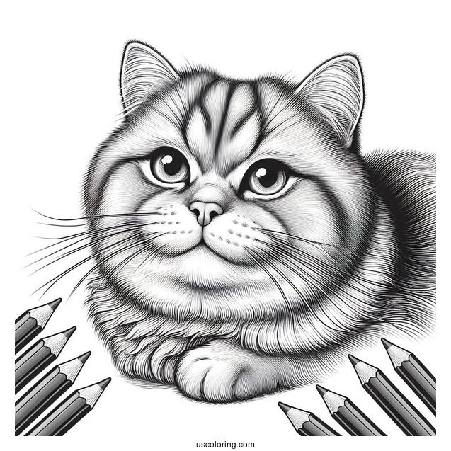 Close Up Of Realistic Cat