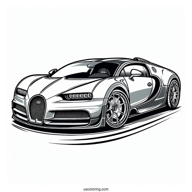 Bugatti Coloring Page Veyron Grand Sport Vitesse