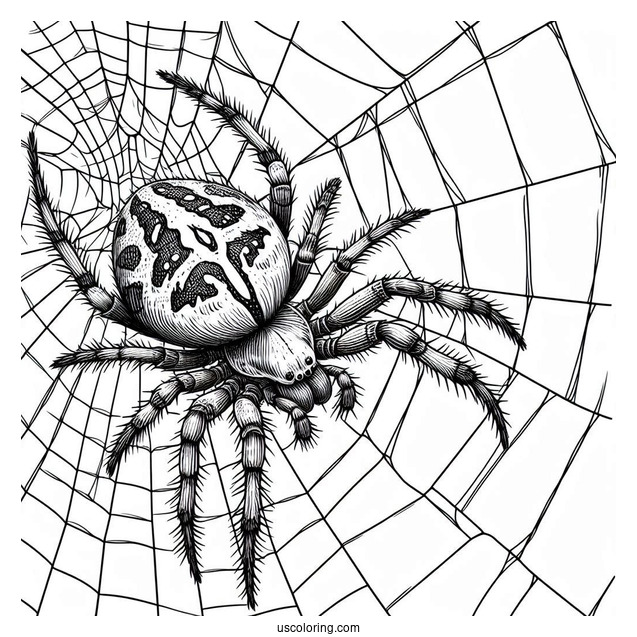 Common House Spider On Web