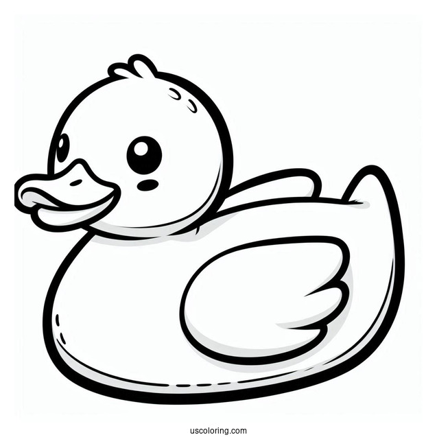 Easy Outline Of a Rubber Duck