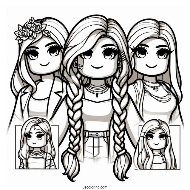 Roblox Girl Coloring Page